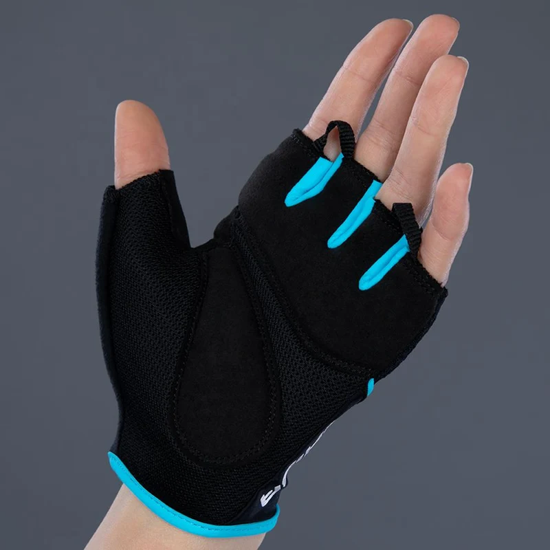 CHIBA Lady Gel - Damen Fahrradhandschuhe L schwarz/türkis mit Gelpolsterung