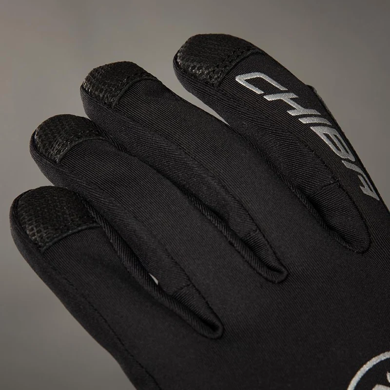 CHIBA Phantom - Radhandschuhe Softshell, winddicht, Touchfinger, schwarz/schwarz, Gr. M