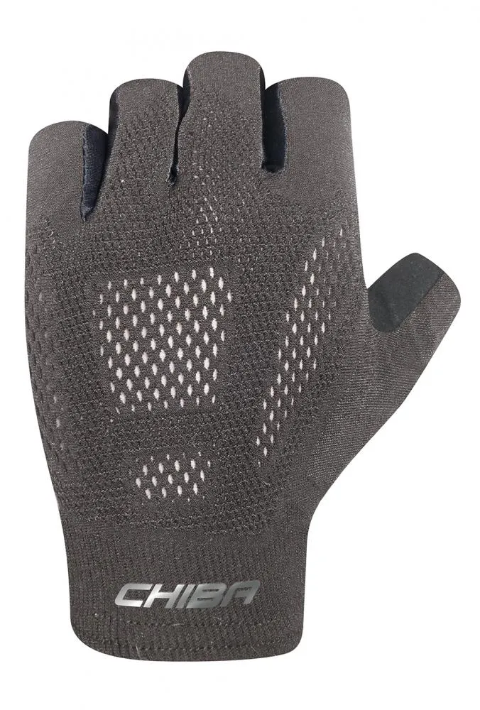 CHIBA Evolution - Radhandschuhe dunkelgrau, Größe S, atmungsaktiv, leicht, ohne Klett