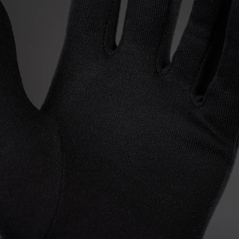 CHIBA Seiden Handschuh - Unterziehhandschuh schwarz, S, warm & leicht