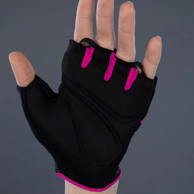 CHIBA Lady Gel - Radhandschuhe Damen S schwarz/pink mit Gelpolsterung