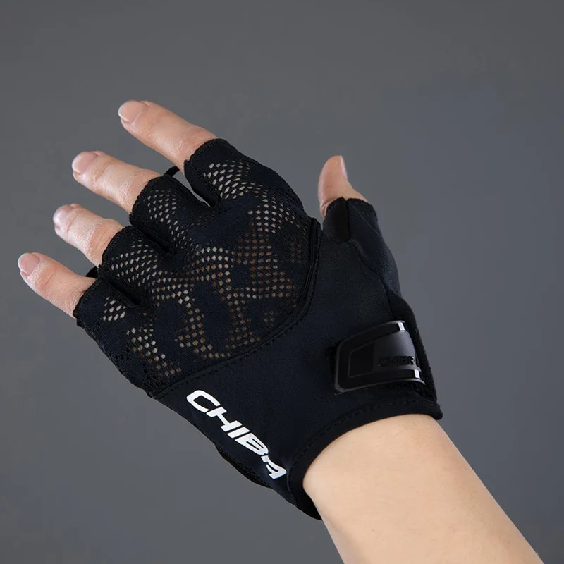 CHIBA Lady Gel - Radhandschuhe Damen, XS, schwarz/schwarz, Gelpolster & atmungsaktiv