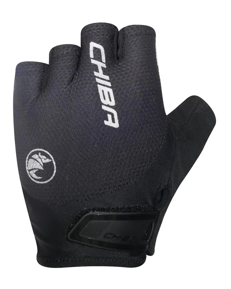 CHIBA Gel Air - kurze Radhandschuhe, Gelpolster, atmungsaktiv, schwarz, S