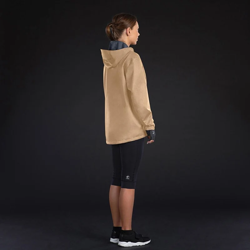 CHIBA Rainjacket Damen - 100% wasserdicht, winddicht & atmungsaktiv, 3XL, beige