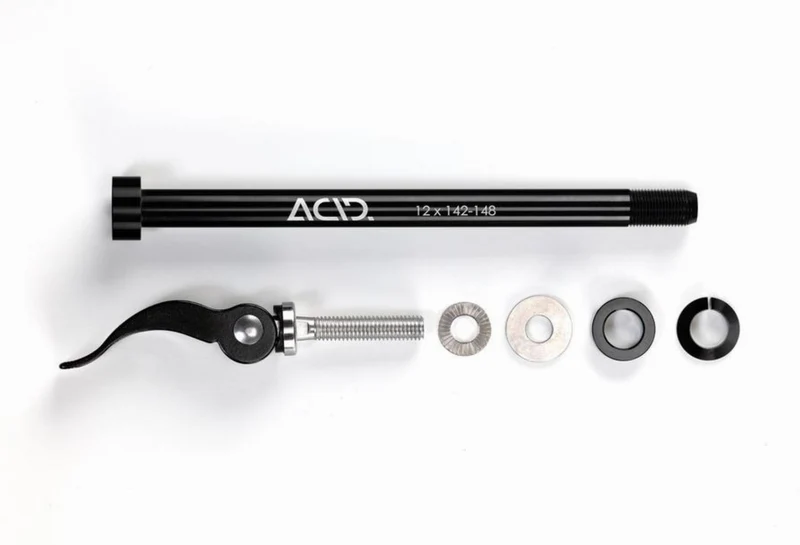 Acid Steckachse für Fahrradanhänger M12x1.0 142-148 mm black
