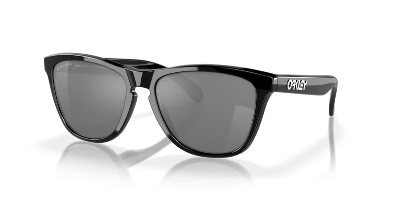 Frogskins Sonnenbrille Oakley Schwarz Glänzend Lens Prizm Schwarz