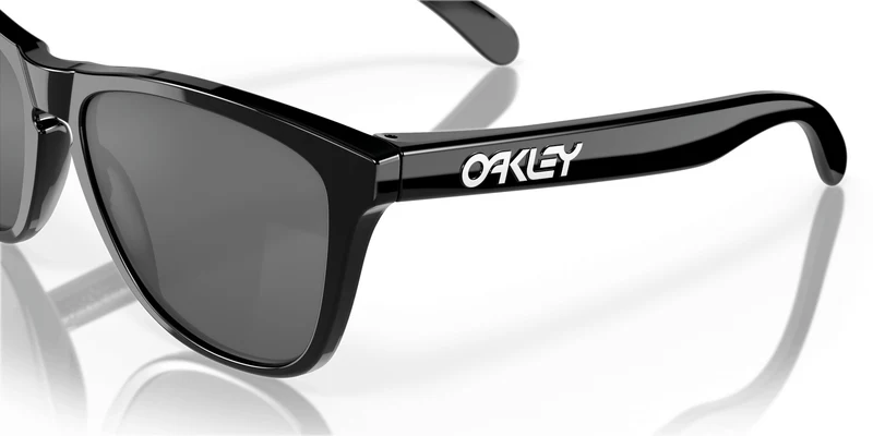 Frogskins Sonnenbrille Oakley Schwarz Glänzend Lens Prizm Schwarz