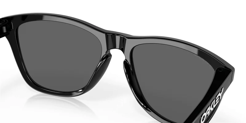 Frogskins Sonnenbrille Oakley Schwarz Glänzend Lens Prizm Schwarz