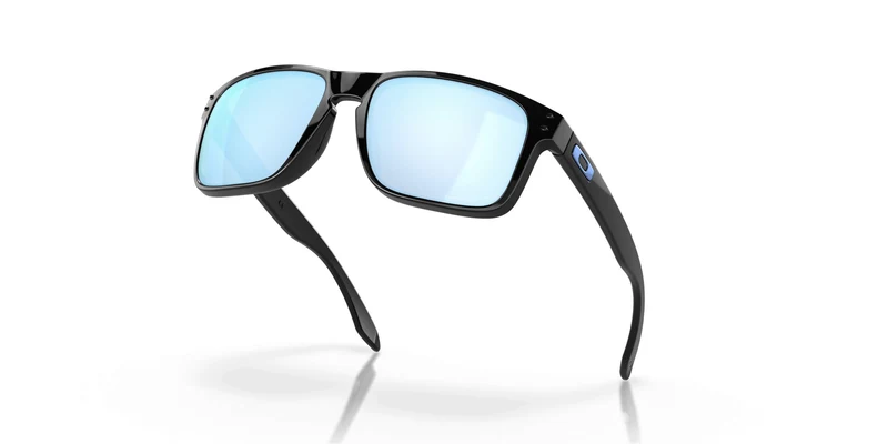 Holbrook Sonnenbrille Oakley Polished Schwarz Lens Prizm Deep Water Polarized