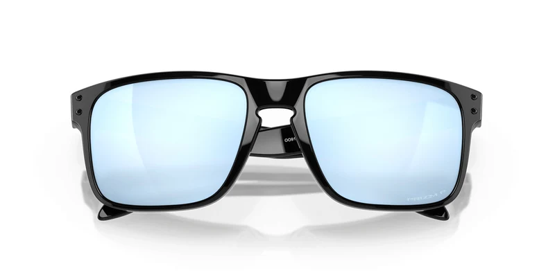 Holbrook Sonnenbrille Oakley Polished Schwarz Lens Prizm Deep Water Polarized