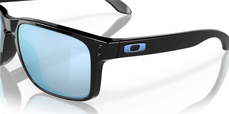 Holbrook Sonnenbrille Oakley Polished Schwarz Lens Prizm Deep Water Polarized