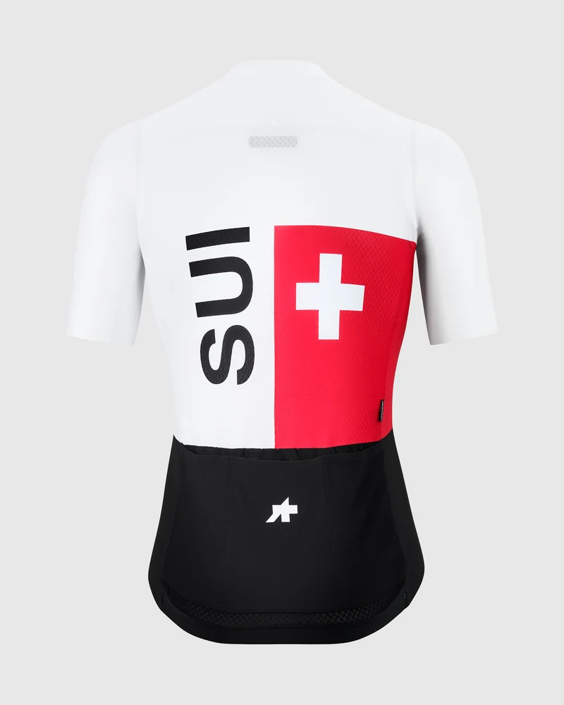 Assos Mille GT S11 EVO Swiss Cycling Replica Kurzarmtrikot Herren White Series