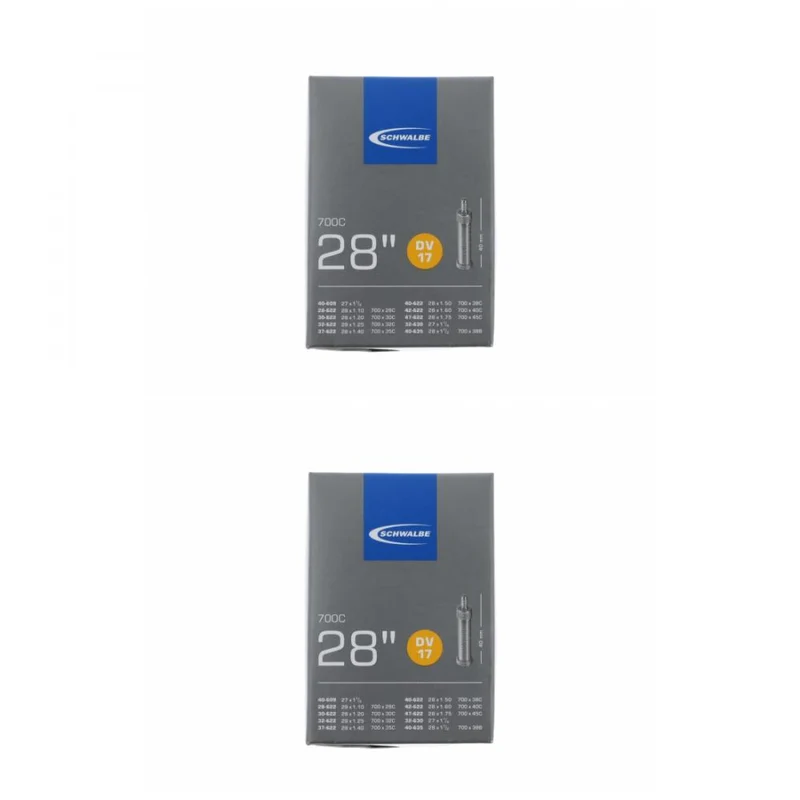 2x Schwalbe Schlauch DV17 28x1.10-1.75 Zoll