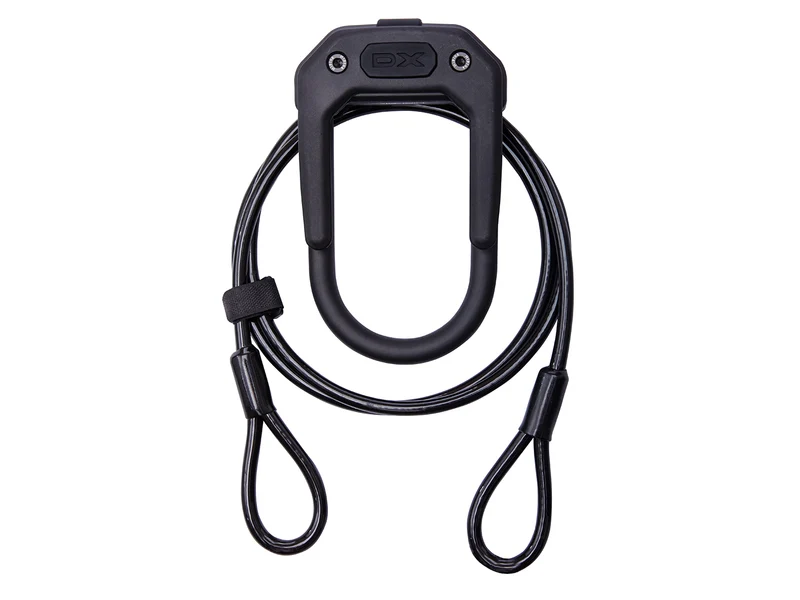 Hiplok DX Plus Bügelschloss D, Klipp, inkl. Kabel 2 m all black