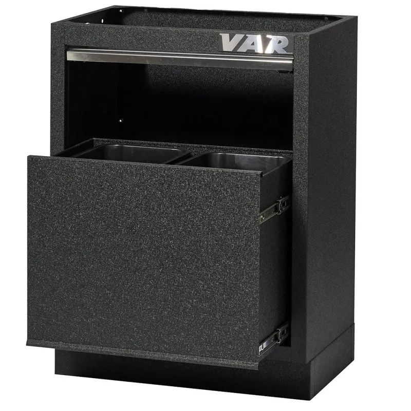 VAR Unterschrank Abfall MO-52613 Black Edition Black - modularer Werkstatt-Unterschrank