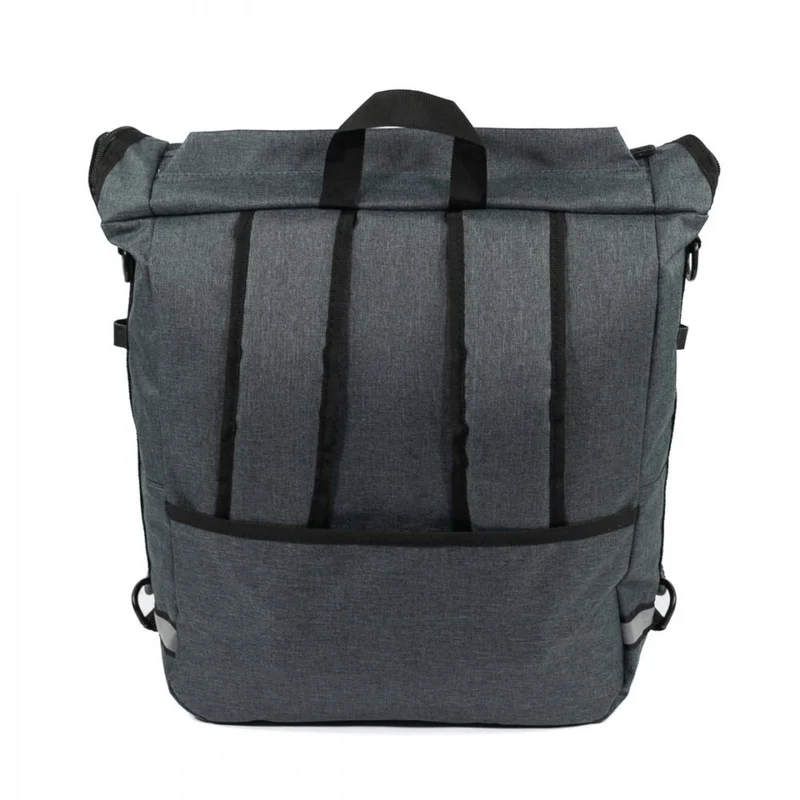 Haberland Sporty Fahrrad Rucksack / Gepäckträgertasche anthrazit - vielseitiger 2-in-1 Allrounder