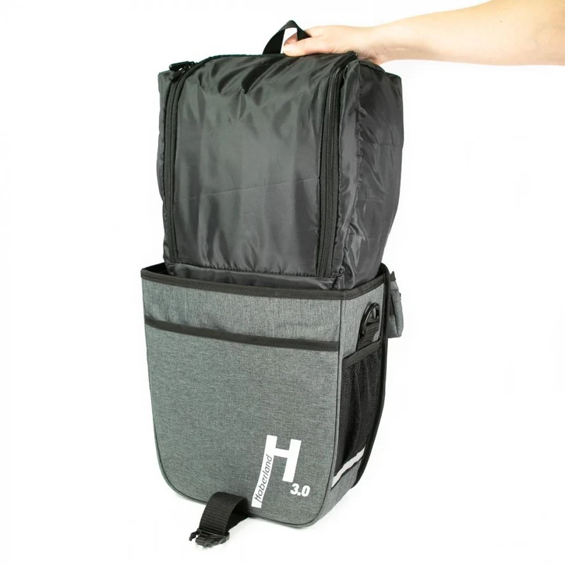 Haberland Einsatz für Einzel-/Doppeltaschen schwarz - mehr Ordnung auf Tour