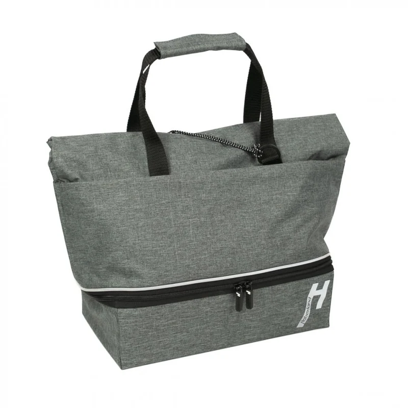 Haberland Gepäckträgeraufsatztasche Lena grau - praktische Racktime 1.0 Transportlösung