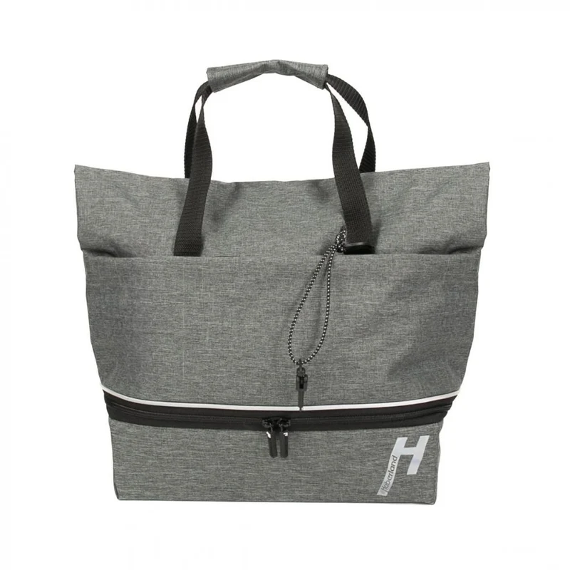 Haberland Gepäckträgeraufsatztasche Lena grau - praktische Racktime 1.0 Transportlösung