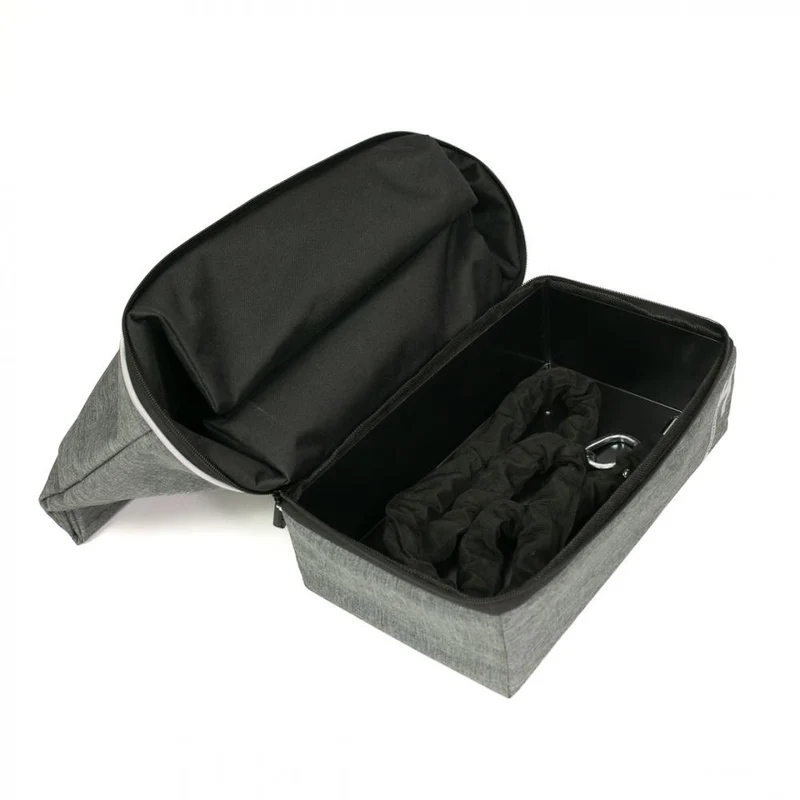 Haberland Gepäckträgeraufsatztasche Lena grau - praktische Racktime 1.0 Transportlösung