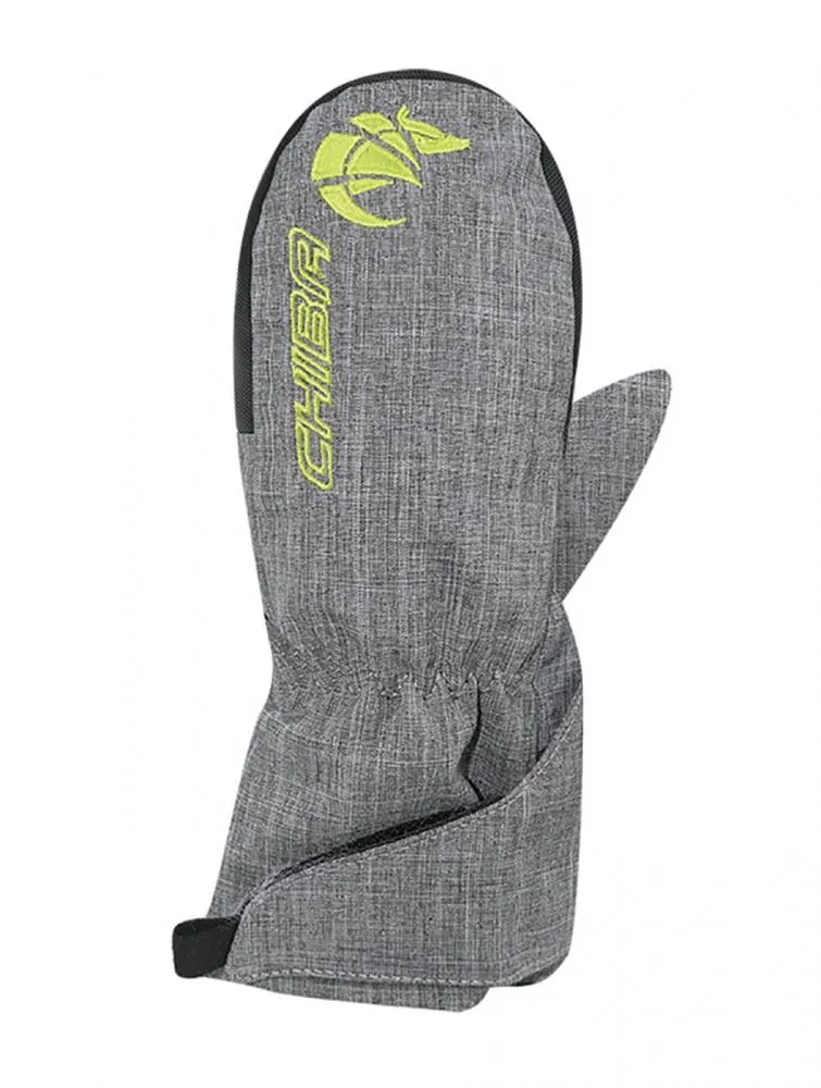CHIBA Kids Basic Mitten - wasserdichte Kinder-Fäustlinge, Größe VI, hellgrau