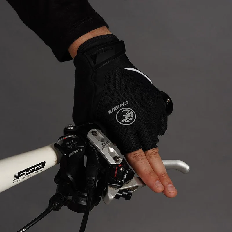 CHIBA Sport - Radhandschuhe XS schwarz, atmungsaktiv mit Polsterung