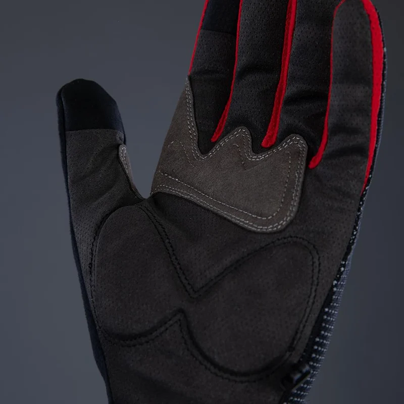 CHIBA Gel Performer - Radhandschuhe kurzfinger, schwarz/rot, Größe M