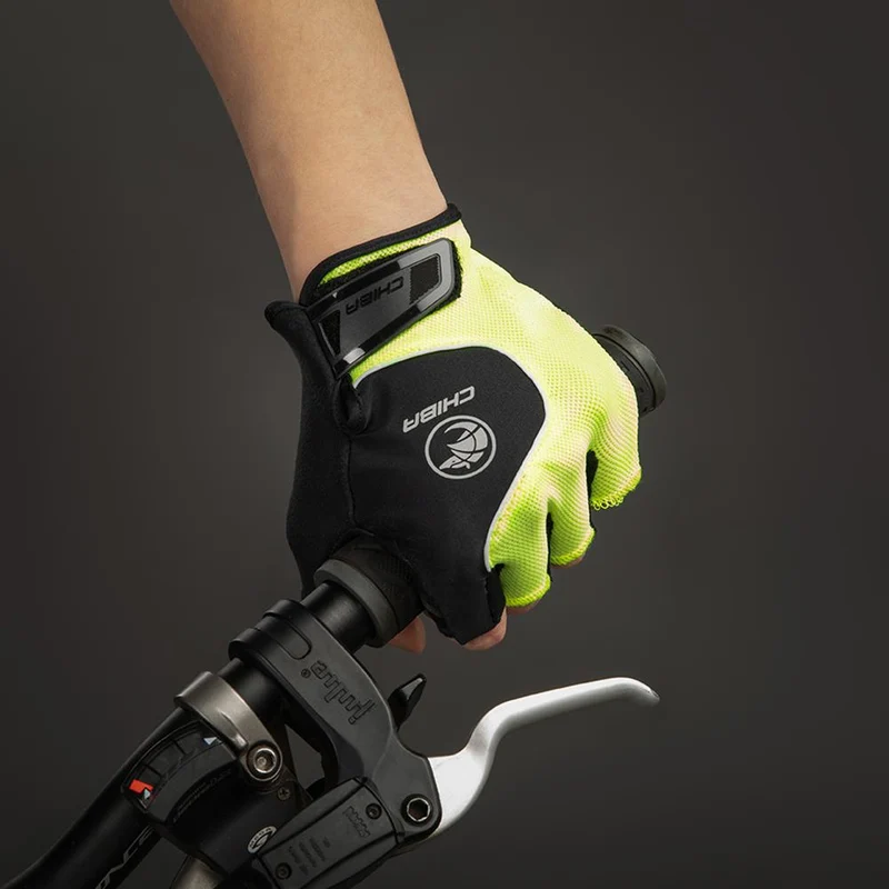 CHIBA Cool Air - Radhandschuhe neongelb XS, atmungsaktiv mit Gelpolsterung