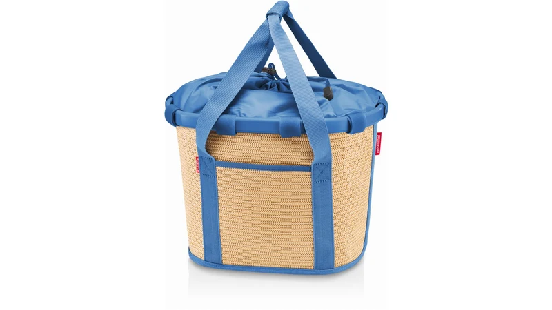 KLICKfix Bikebasket Lenkertasche Bastlook raffia blue