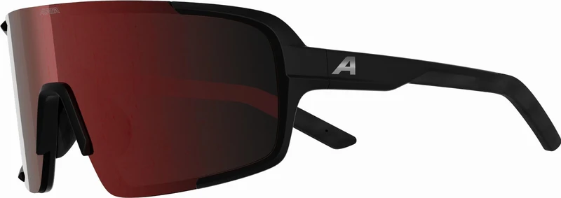 Alpina Lumin Sportbrille black matt/mirror red one size