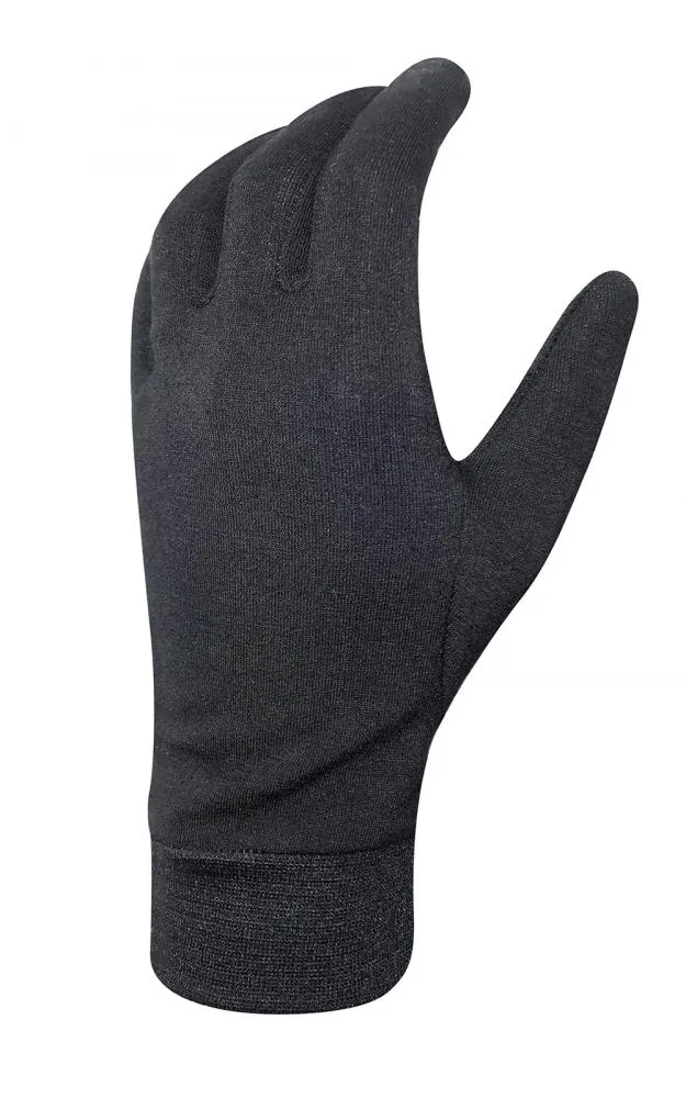 CHIBA Seiden Handschuh - Unterziehhandschuh schwarz XL, Touchfinger, extra leicht