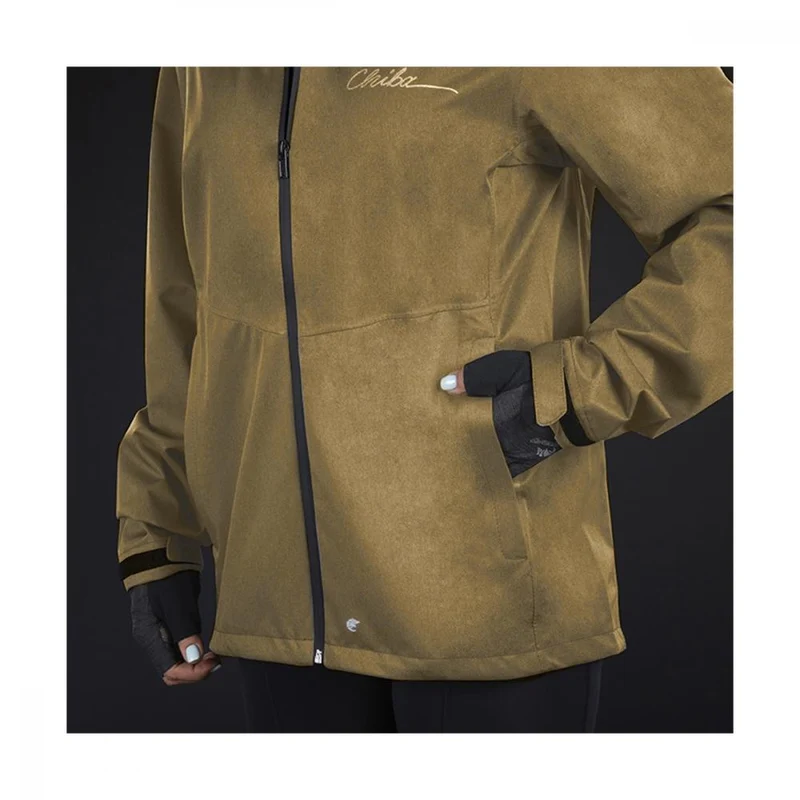 CHIBA Rainjacket Damen - wasserdicht, winddicht, atmungsaktiv, Größe L, olive