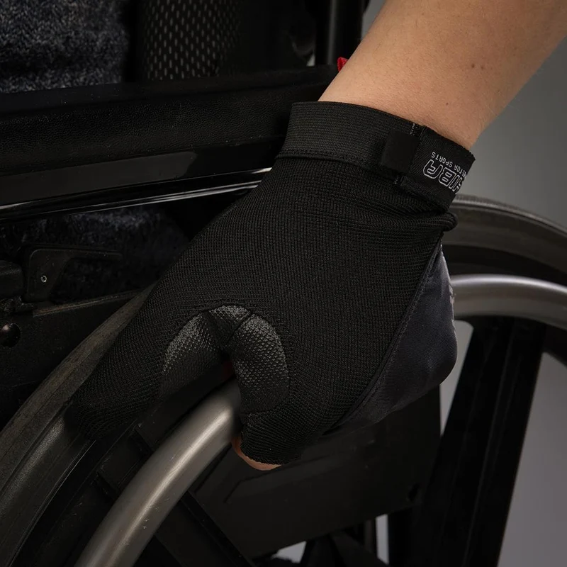 CHIBA Argon Premium II - Radhandschuhe XL schwarz mit Gelpolster & Aramidschutz