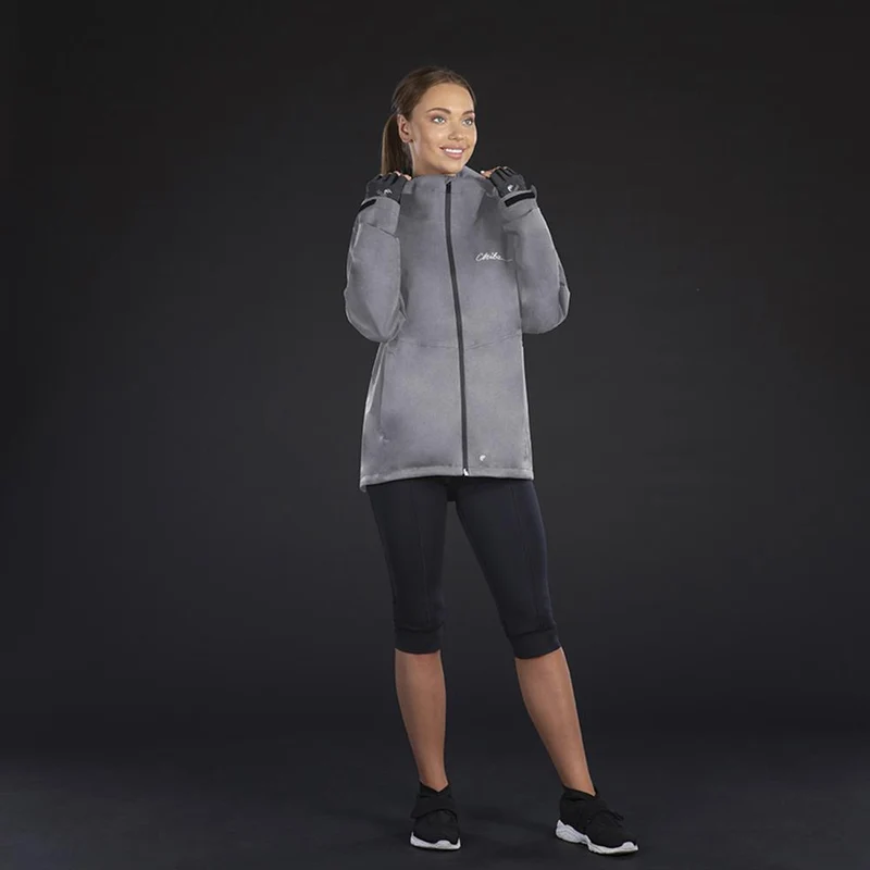 CHIBA Rainjacket Damen - wasserdicht, winddicht, atmungsaktiv, 4XL, hellgrau