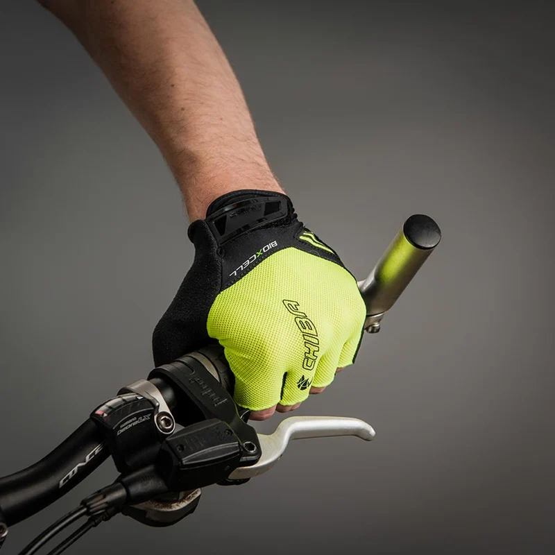CHIBA BioXCell Air - Radhandschuhe XS neongelb mit BioXCell Gelpolsterung