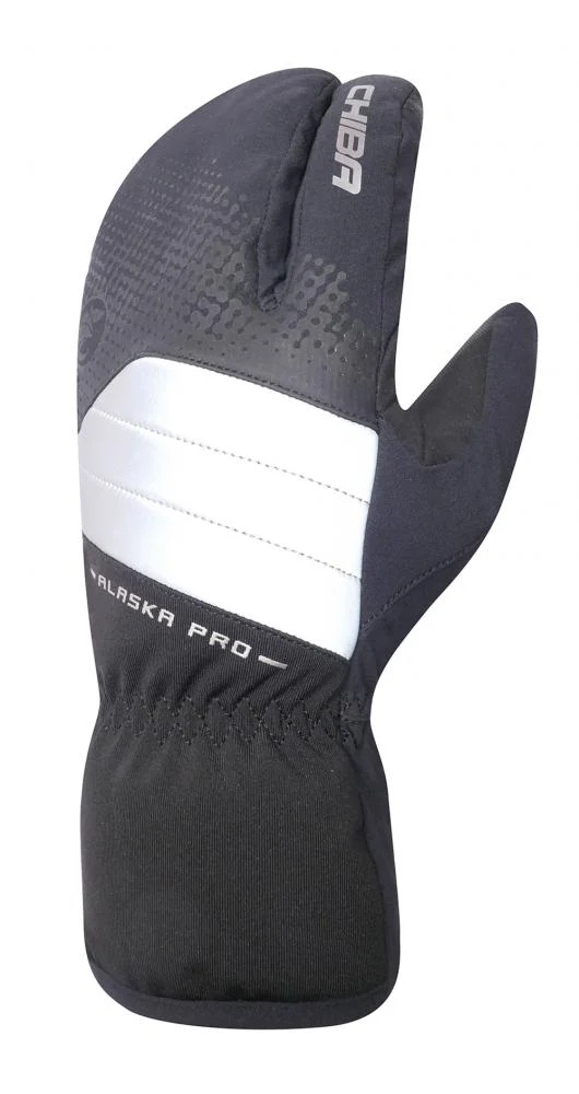 CHIBA Alaska Pro - wasserdichte Winter-Radhandschuhe Lobster, schwarz, 3XL