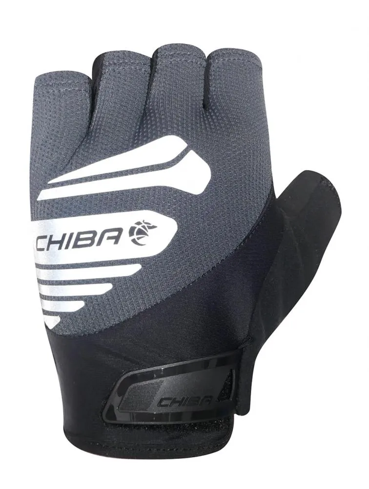 CHIBA Air Plus Reflex - Radhandschuhe XS dunkelgrau, gepolstert & reflektierend