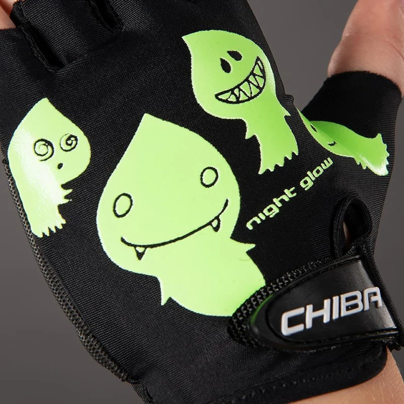 CHIBA Cool Kids - Kinder Fahrradhandschuhe schwarz, Größe M