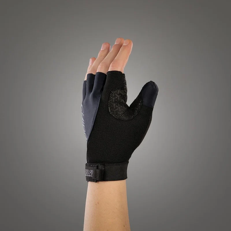 CHIBA Argon II - Rollstuhl-Radhandschuhe XS schwarz, Gelpolster & Belüftung