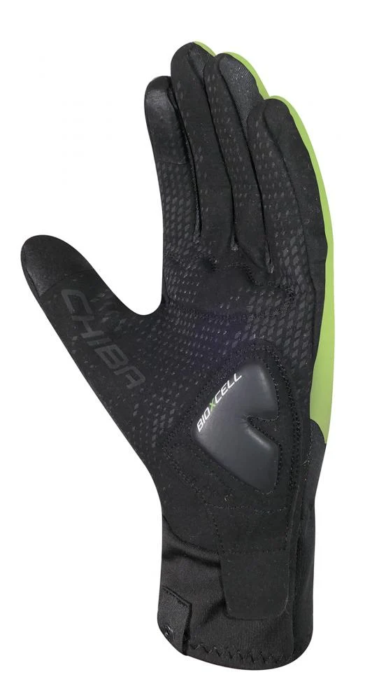 CHIBA BioXCell Light Winter - Radhandschuhe S neongelb, winddicht & gepolstert