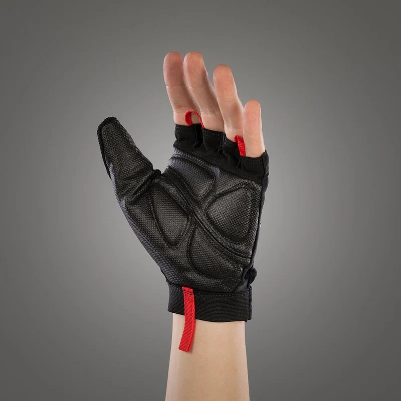 CHIBA Argon Premium II - Rollstuhlhandschuhe, Gel-Polsterung, schwarz, Gr. S