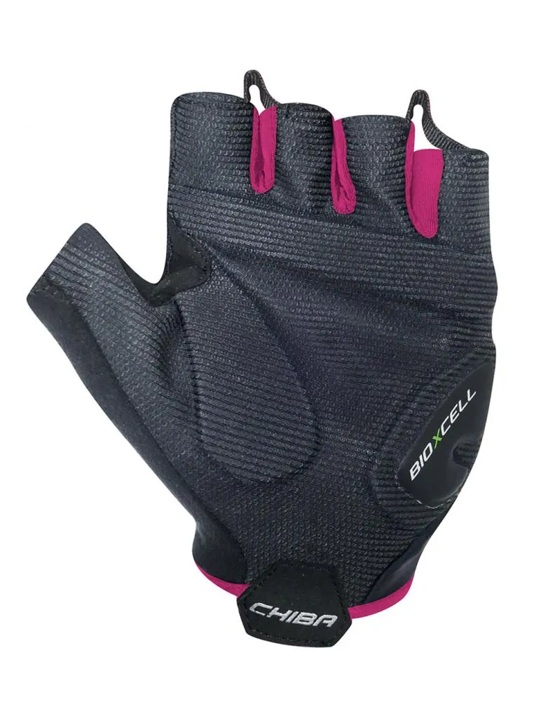 CHIBA BioXCell Super Fly - Radhandschuhe kurz, S, schwarz/pink