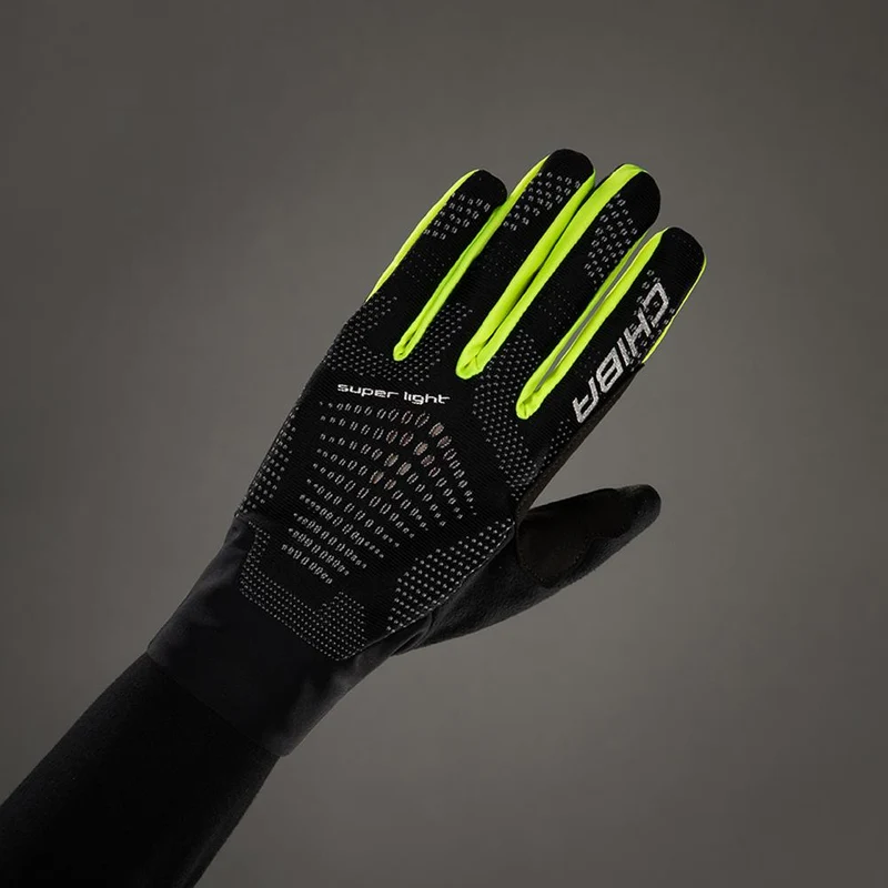 CHIBA Superlight - Radhandschuhe XXL schwarz/neongelb, leicht & atmungsaktiv