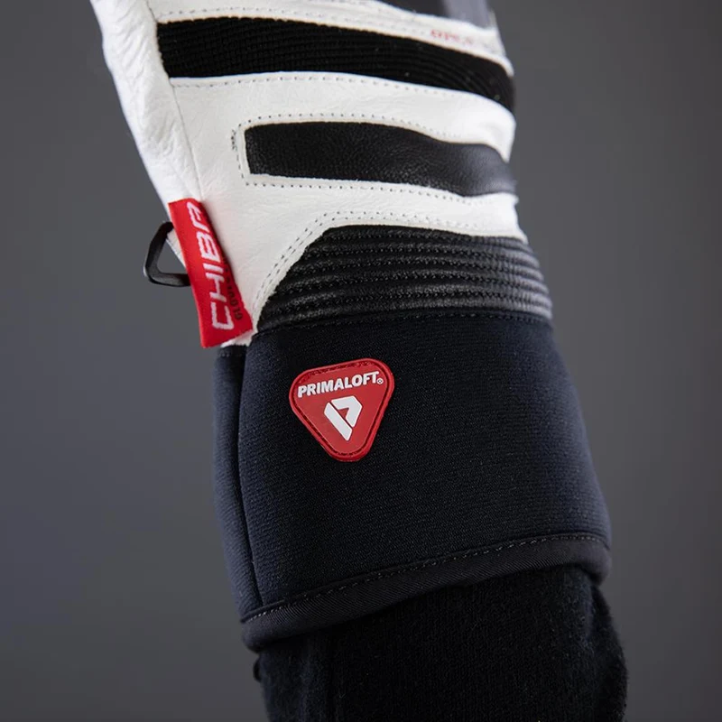 CHIBA Super Race - wasserdichte, winddichte Radhandschuhe, Größe 8, weiß