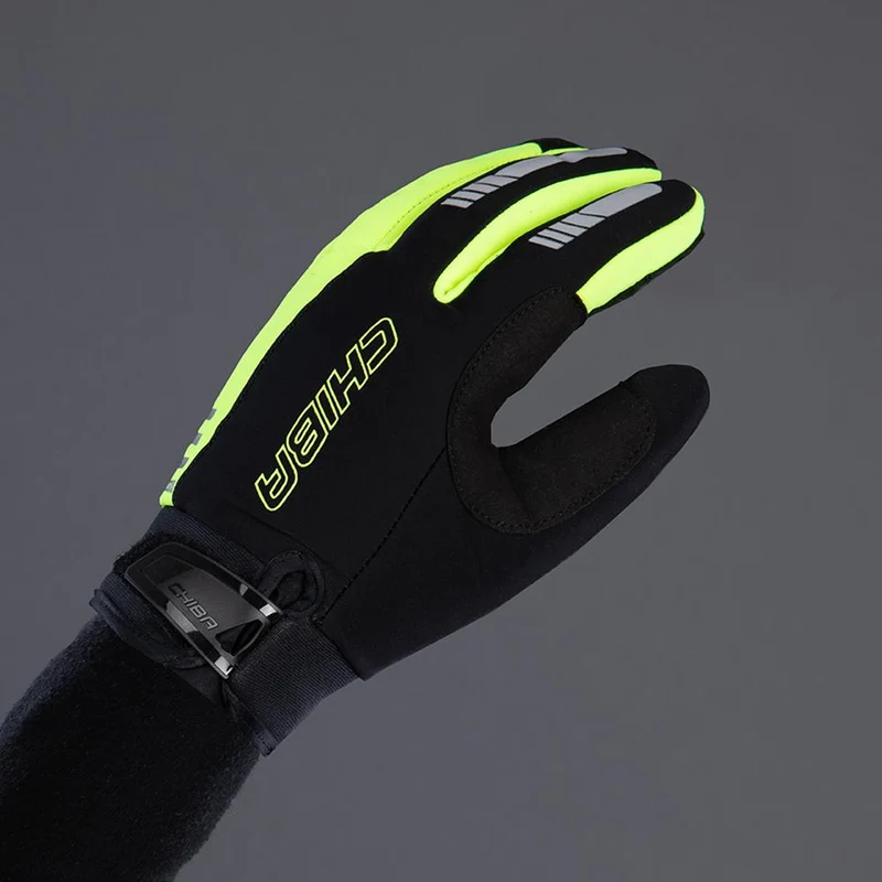 CHIBA Competition Plus - Radhandschuhe neongelb, winddicht & atmungsaktiv, Größe 6,5