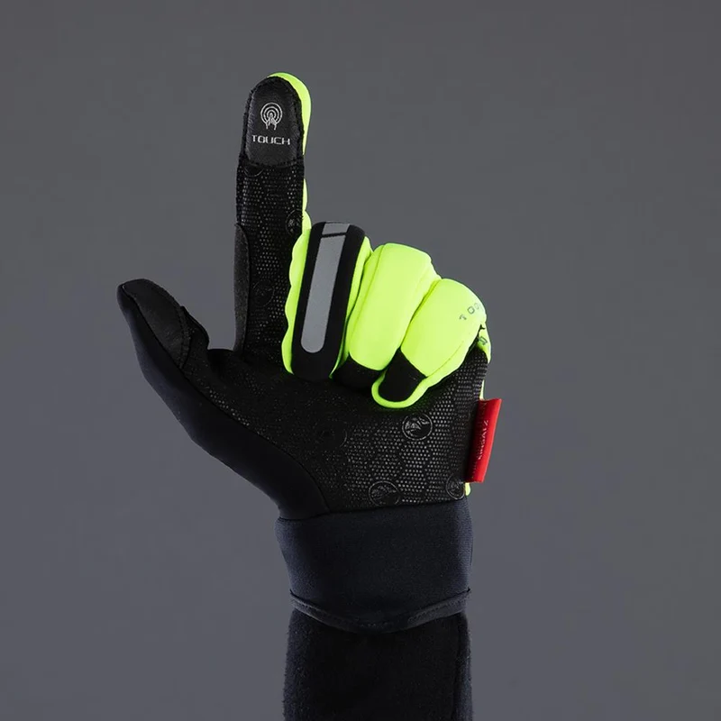 CHIBA Competition Plus - Radhandschuhe neongelb, winddicht, atmungsaktiv, Größe 7,5