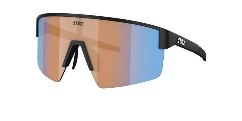 Bliz P004 Sonnenbrille/Matt Schwarz/Koralle/Orange-Blau Verspiegelt