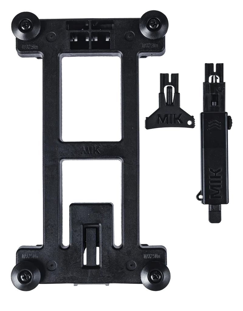 Basil Mik 2.0 Adapterplatte schwarz f. abnehm. Fahrradzubehör