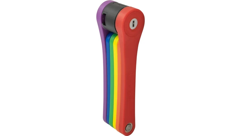 Voxom Fahrradschloss Faltschloss 85 Compact regenbogen