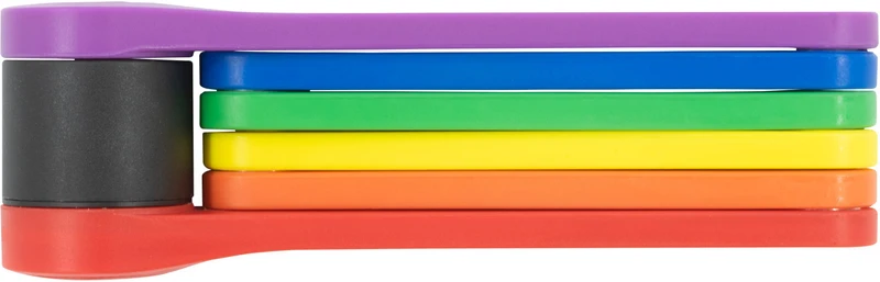 Voxom Fahrradschloss Faltschloss 85 Compact regenbogen